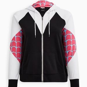 Marvel Spider-Gwen zip up hoodie size 3